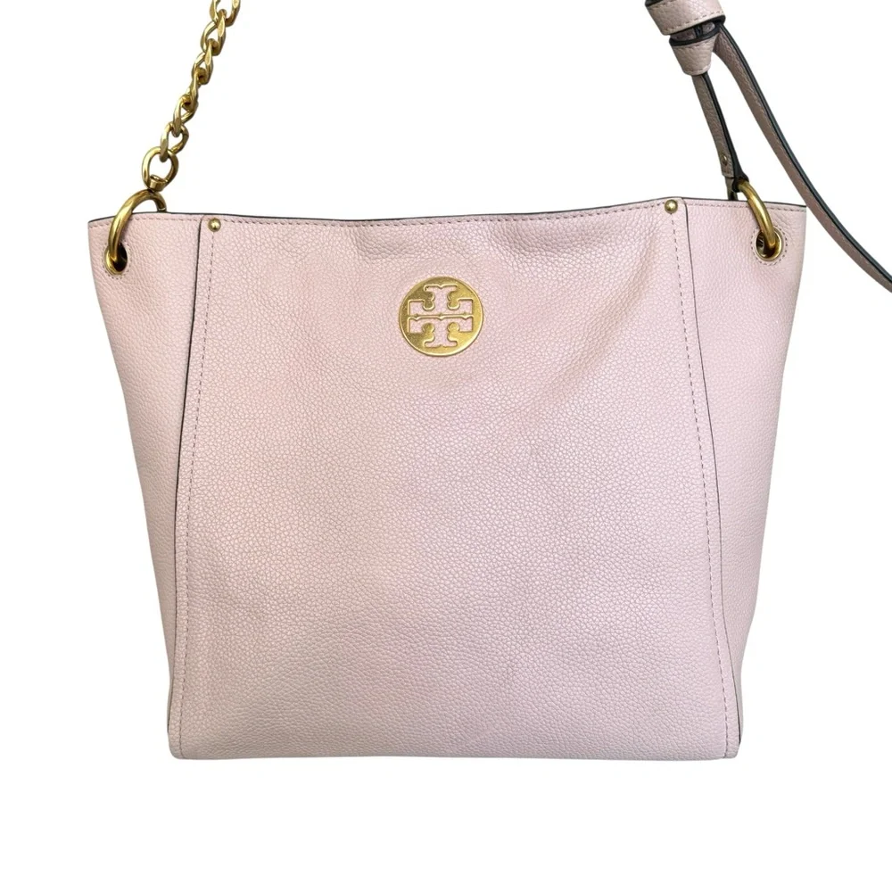 Tory Burch Everly Hobo Shoulder Bag Blush Pink Leather